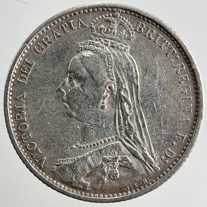 1887 Victoria Sixpence Silver Coin | Fine Collectable Grade
