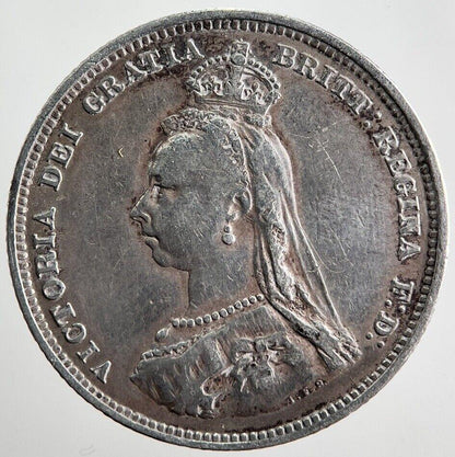 1887 Victoria Shilling Silver Coin | Fine Collectable Grade