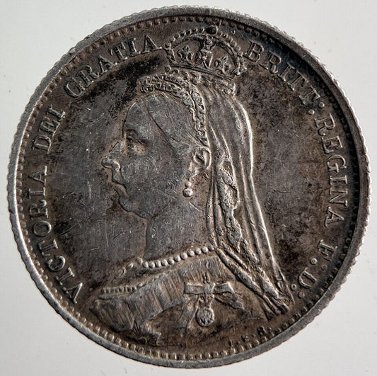 1887 Victoria Sixpence Silver Coin | Very High Grade
