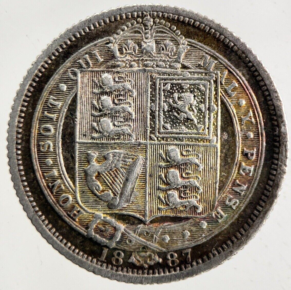 1887 Victoria Sixpence Silver Coin | Very High Grade