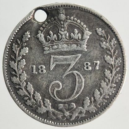1887 Victoria Threepence | British Silver Coin | Collectable Grade | a1891