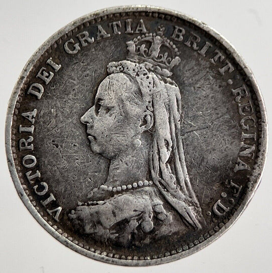 1887 Victoria Threepence Silver Coin | Fine Collectable Grade | a8542
