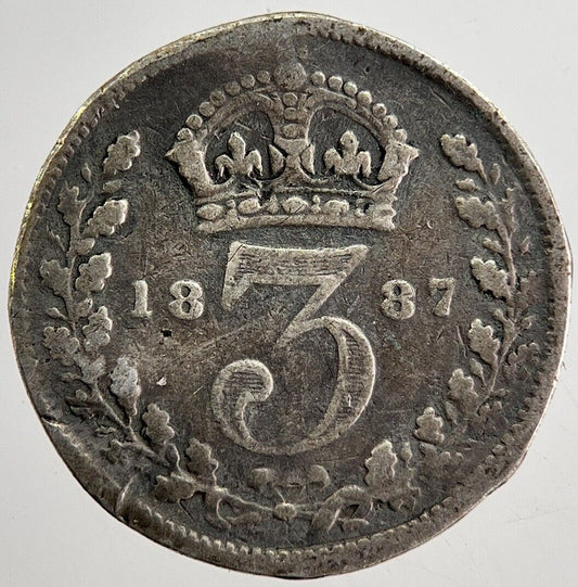 1887 Victoria Threepence Silver Coin | Collectable Grade | a8706