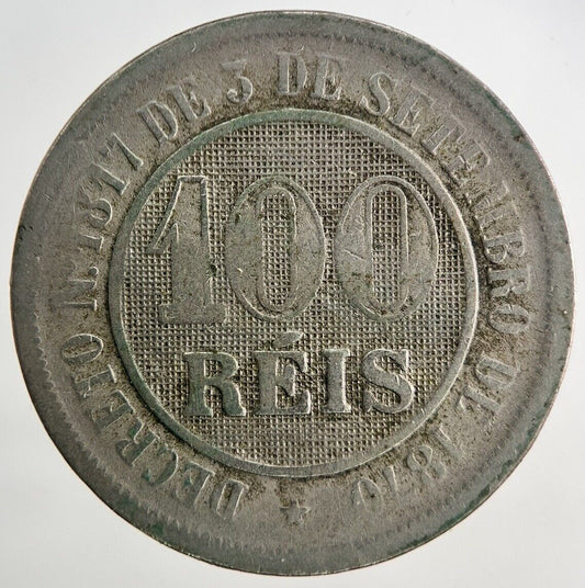 1888 Brazil 100 Reis Coin | Collectable Grade