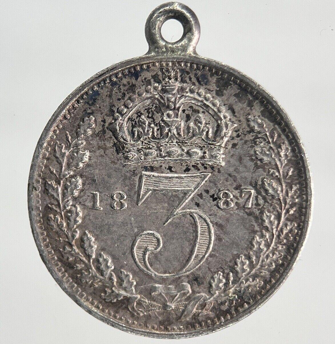 1887 Victoria Threepence Silver Coin | Very Fine Grade | a1973