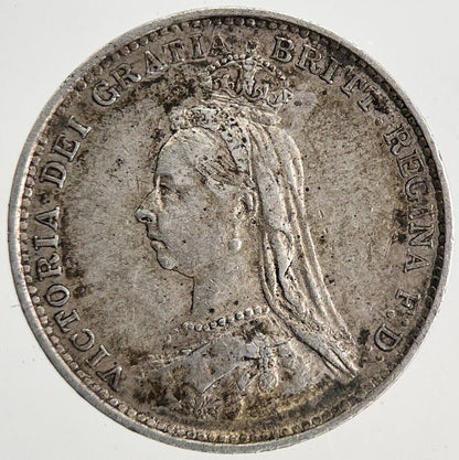 1887 Victoria Threepence Silver Coin | Very High Grade | a6800