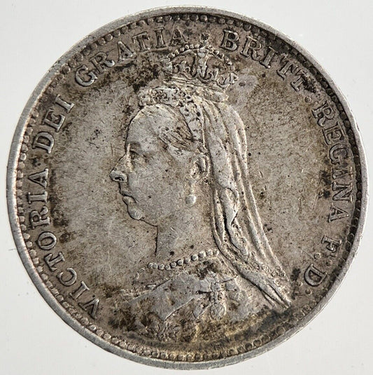 1887 Victoria Threepence Silver Coin | Very High Grade | a6800
