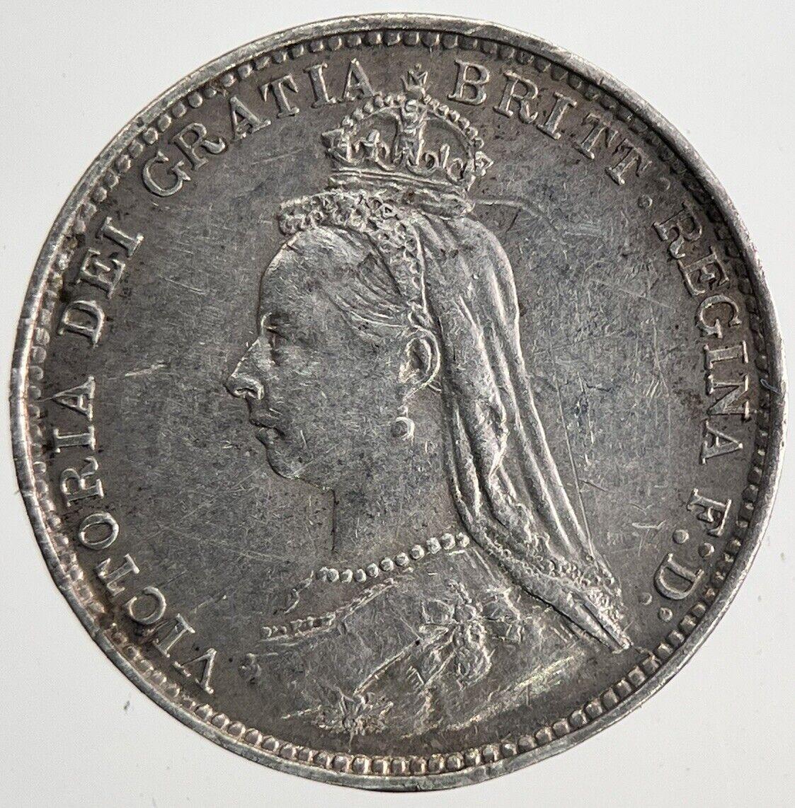 1887 Victoria Threepence Silver Coin | Very High Grade | a6801