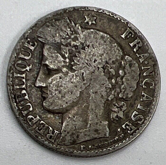 1888 France 50 Centimes | French Silver Coin | Fair Grade