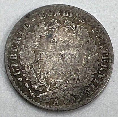 1888 France 50 Centimes | French Silver Coin | Fair Grade