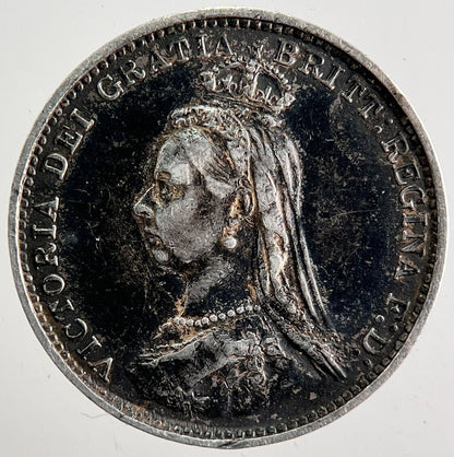 1887 Victoria Threepence Silver Coin | Very High Grade
