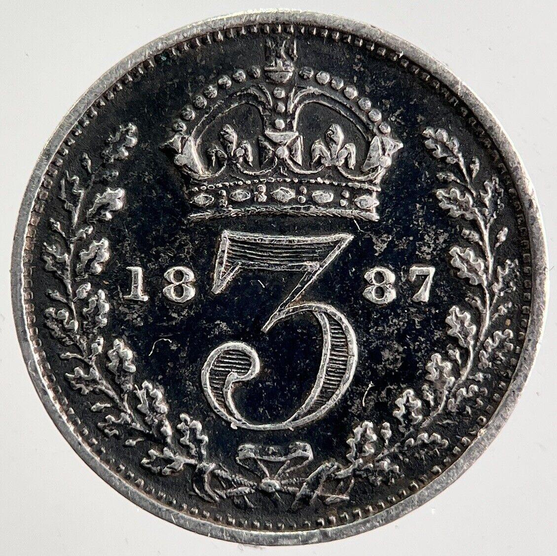 1887 Victoria Threepence Silver Coin | Very High Grade