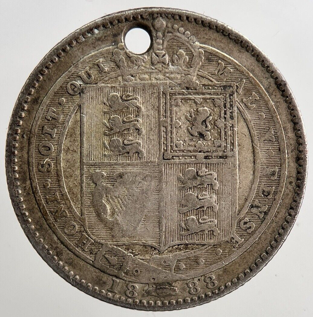 1888 Victoria Shilling Silver Coin | Collectable Grade | a5564
