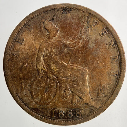 1888 Victoria Half-Penny Coin | Collectable Grade