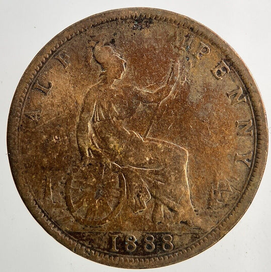 1888 Victoria Half-Penny Coin | Collectable Grade
