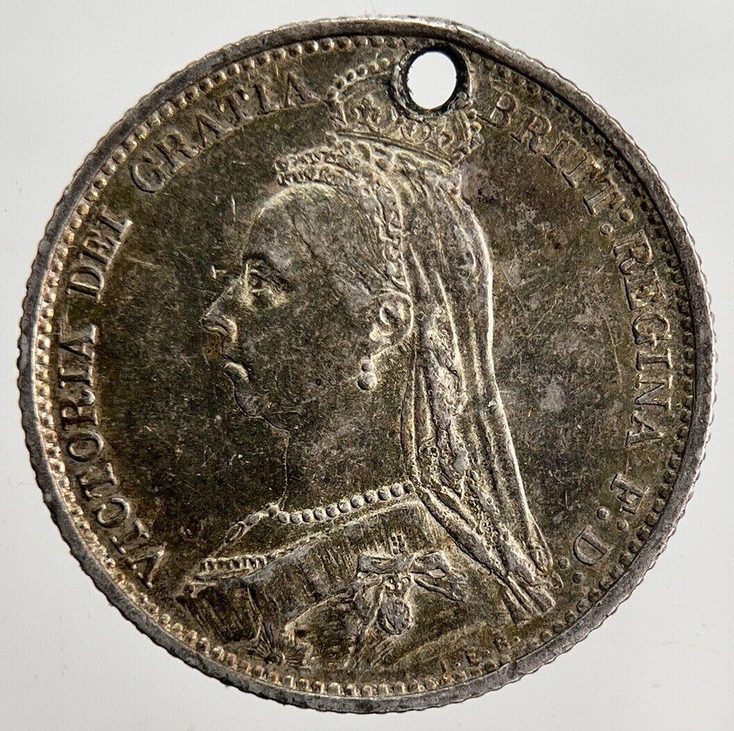 1888 Victoria Sixpence Silver Coin | Very High Grade | a2455
