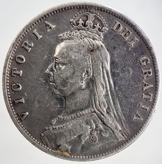 1888 Victoria Half-Crown Silver Coin | Fine Collectable Grade | a6911