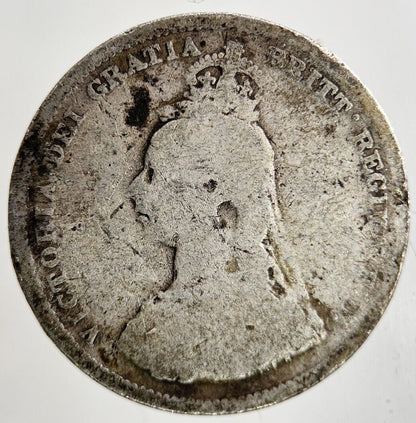 1888 Victoria Shilling Silver Coin | Fair Grade