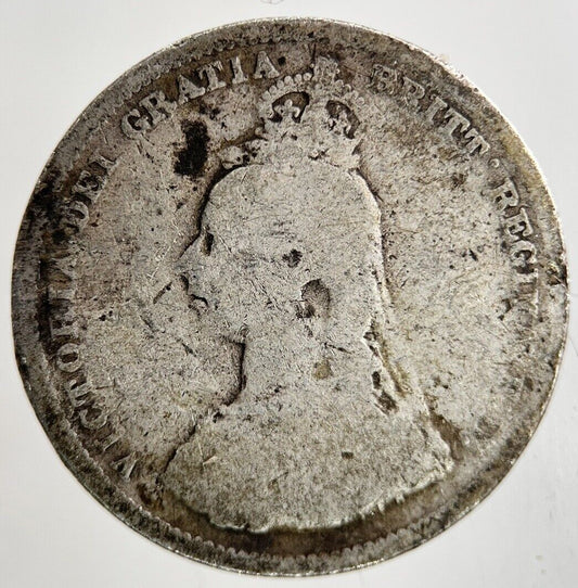 1888 Victoria Shilling Silver Coin | Fair Grade