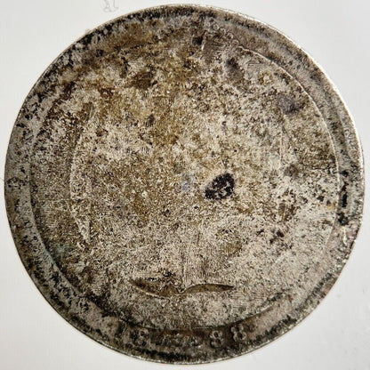 1888 Victoria Shilling Silver Coin | Fair Grade