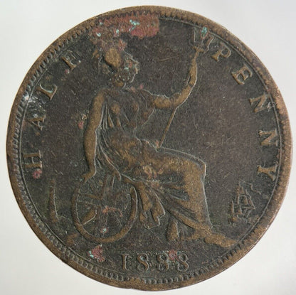 1888 Victoria Half-Penny Coin | Collectable Grade