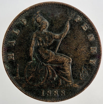 1888 Victoria Half-Penny Coin | Fine Collectable Grade