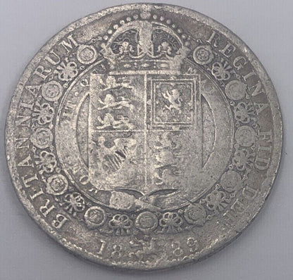 1889 Victoria Half Crown | British Silver Coin | Fair Grade