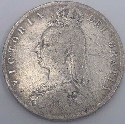 1889 Victoria Half Crown | British Silver Coin | Fair Grade