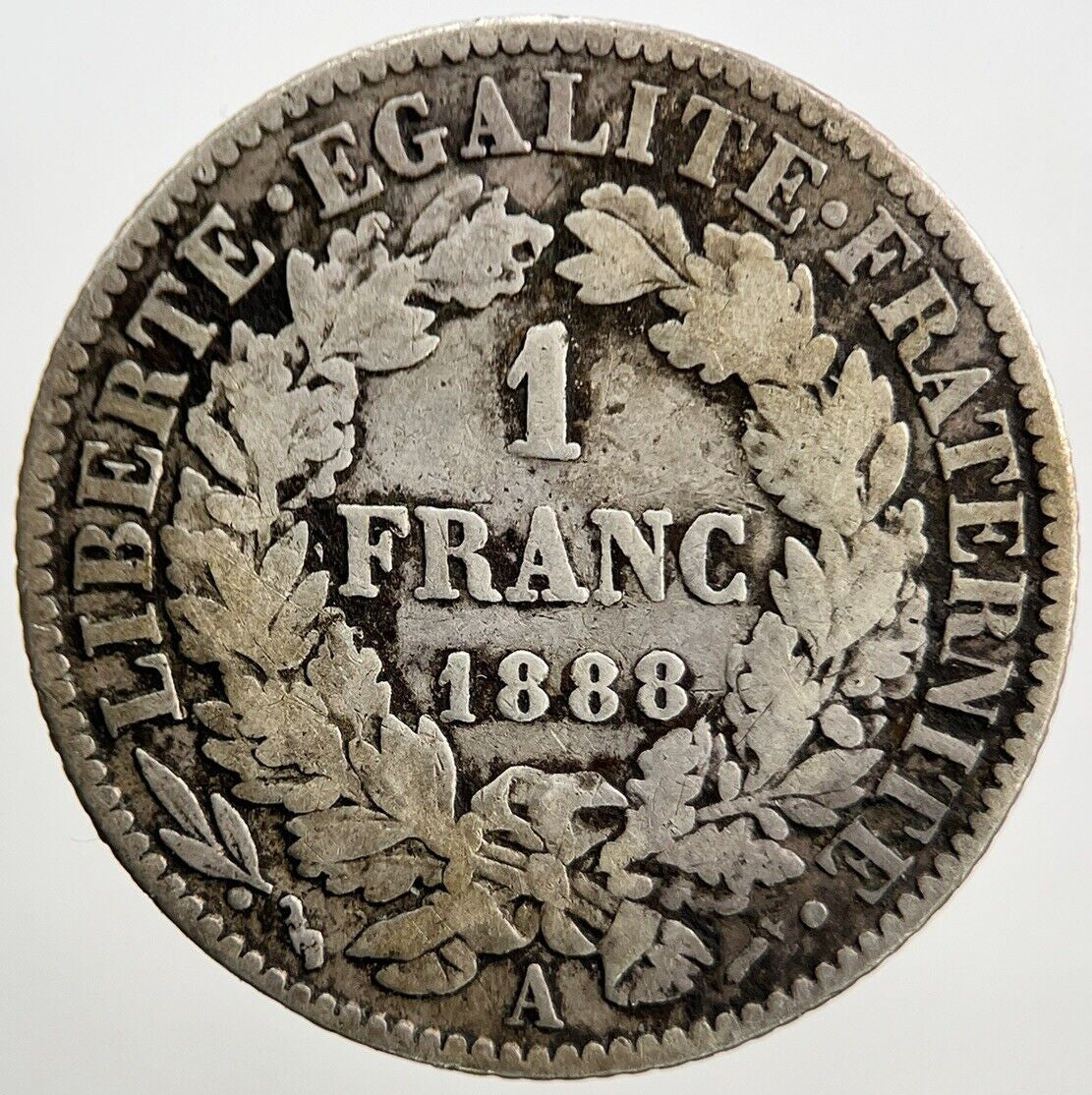 1888-A France 1 One Franc | French Silver Coin | Collectable Grade