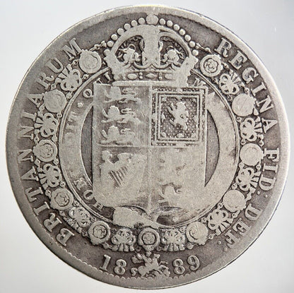 1889 Victoria Half-Crown Silver Coin | Collectable Grade