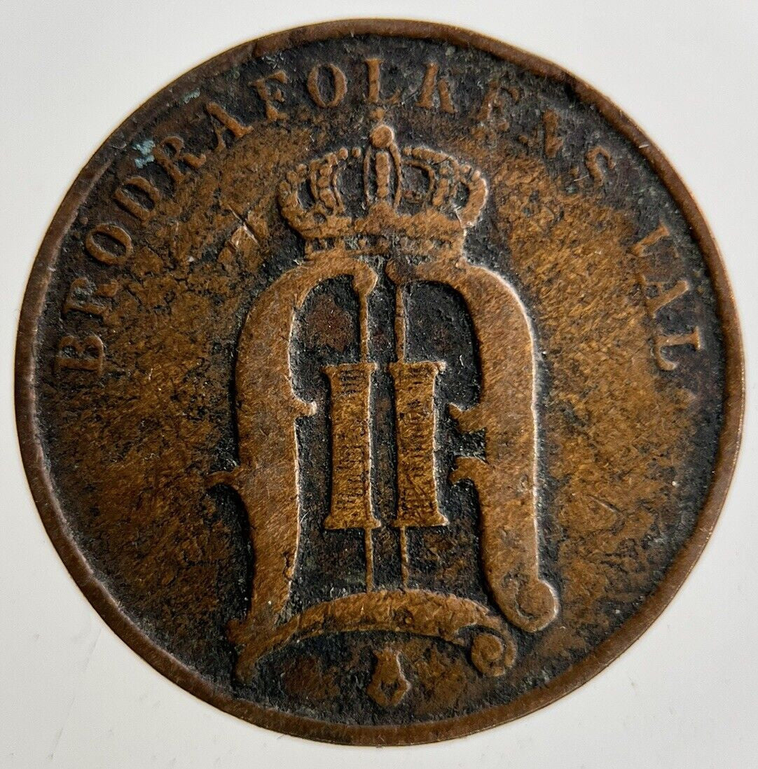1889 Sweden 2 Ore Coin | Collectable Grade