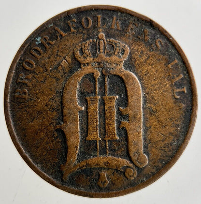1889 Sweden 2 Ore Coin | Collectable Grade