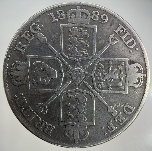 1889 Victoria Double-Florin Silver Coin | Collectable Grade