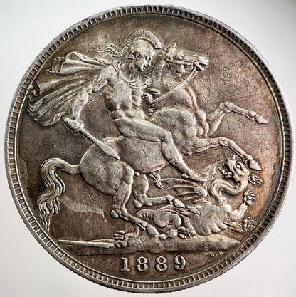1889 Victoria Crown Silver Coin | Very High Grade