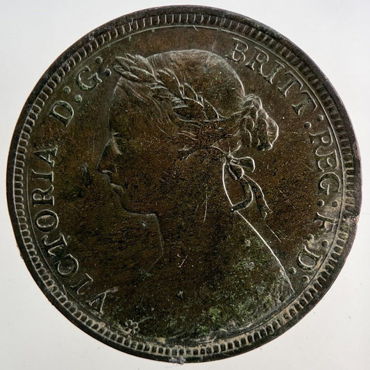 1889 Victoria Half-Penny Coin | Very High Grade
