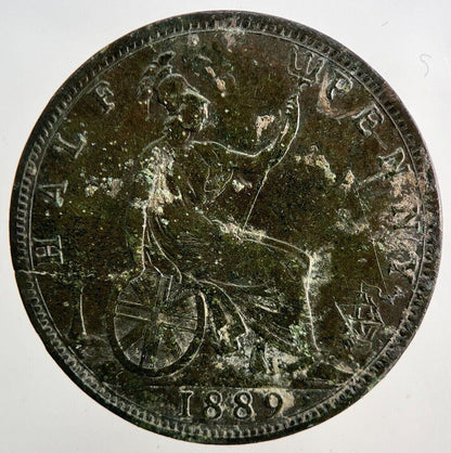 1889 Victoria Half-Penny Coin | Very High Grade