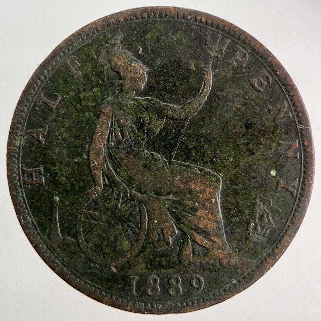 1889 Victoria Half-Penny Coin | Fine Collectable Grade