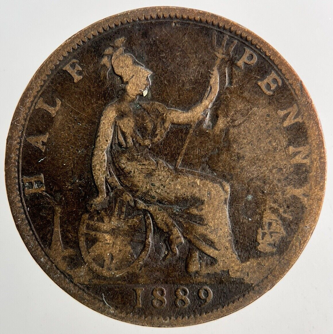 1889 Victoria Half-Penny Coin | Collectable Grade