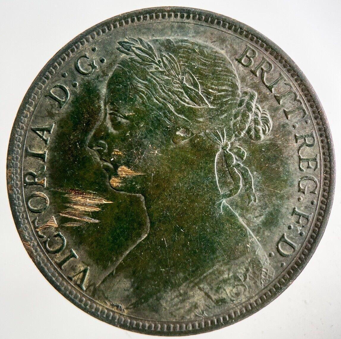 1889 Victoria One Penny Coin | Very High Grade