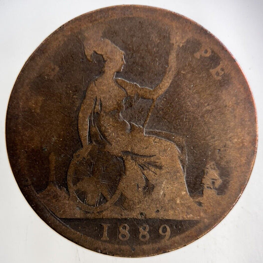 1889 Victoria One Penny Coin | Collectable Grade