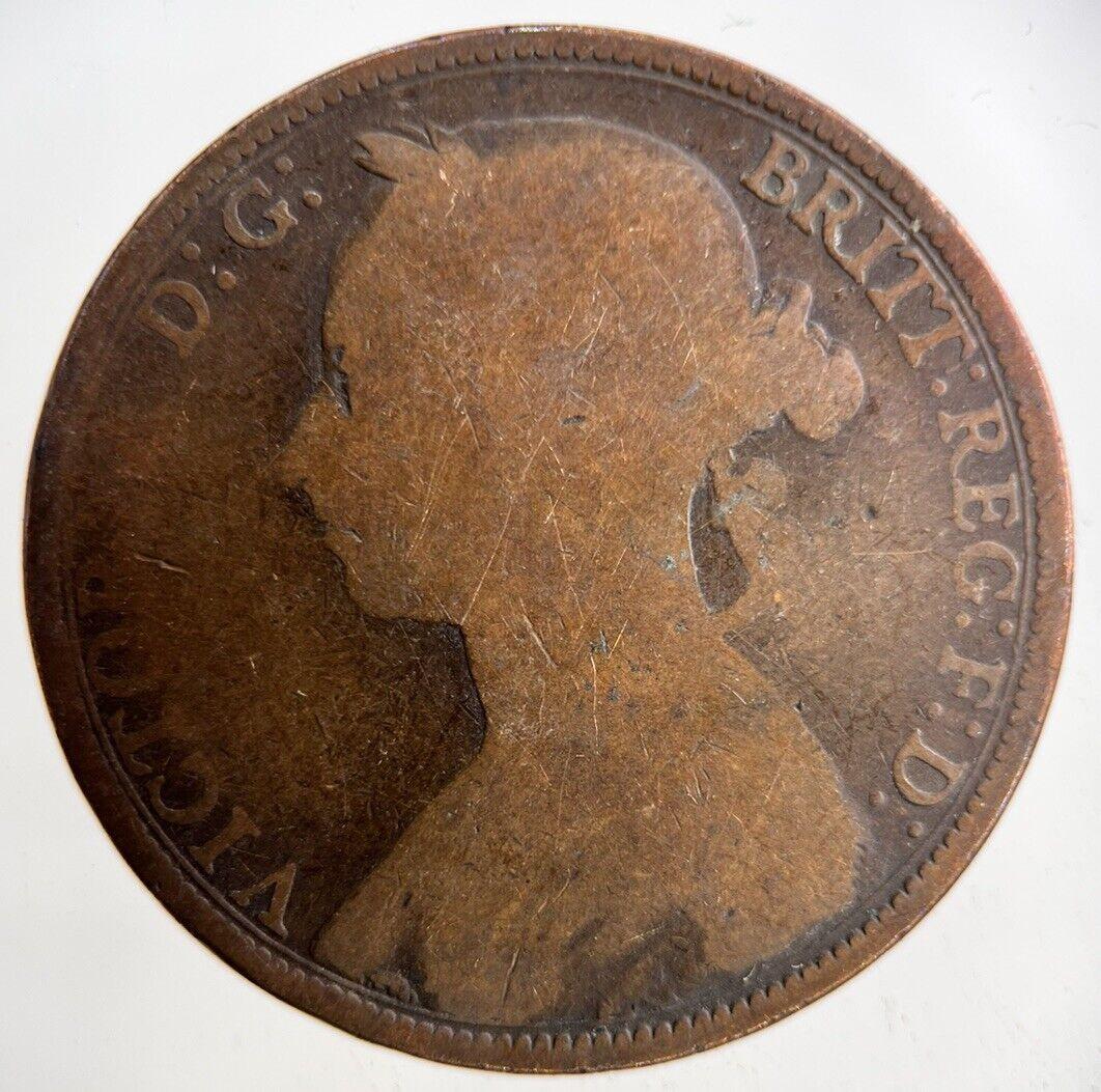1889 Victoria One Penny Coin | Collectable Grade