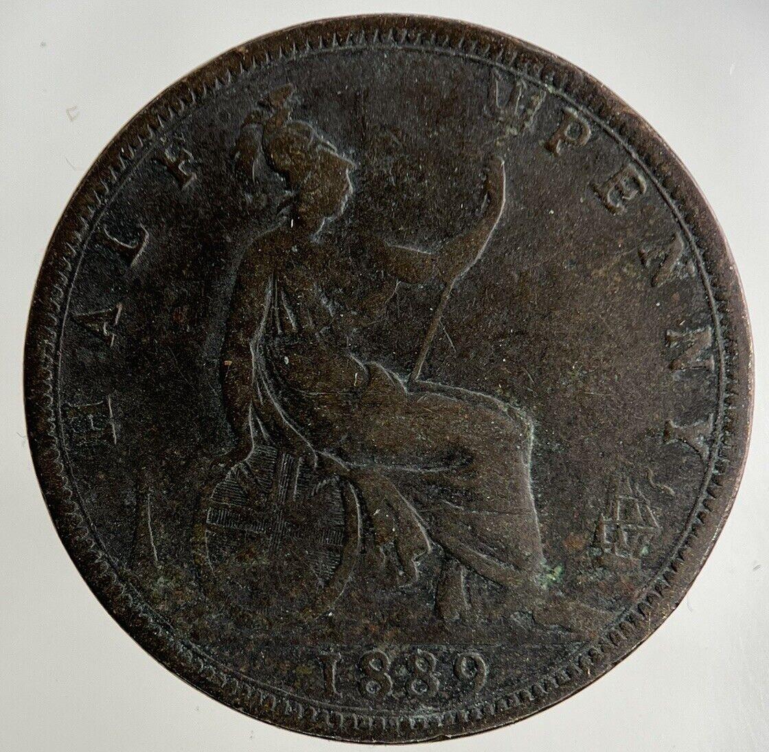 1889 Victoria Half-Penny Coin | Fine Collectable Grade