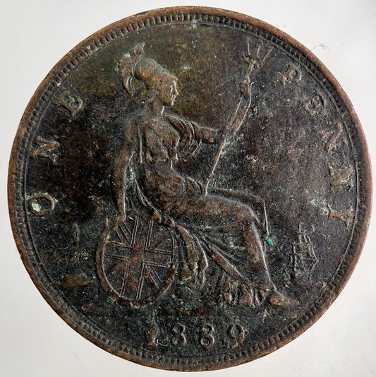 1889 Victoria One Penny Coin | Fine Collectable Grade