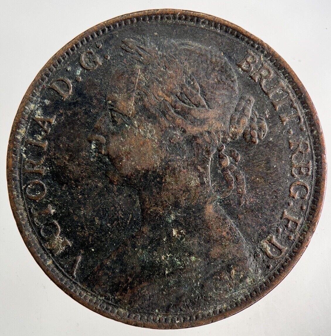 1889 Victoria One Penny Coin | Fine Collectable Grade