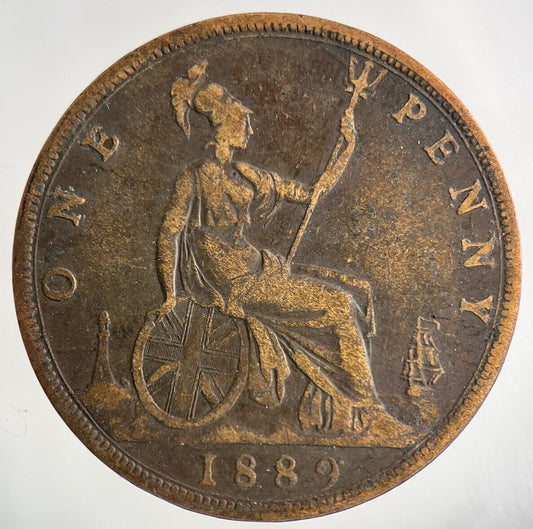 1889 Victoria One Penny Coin | Fine Collectable Grade