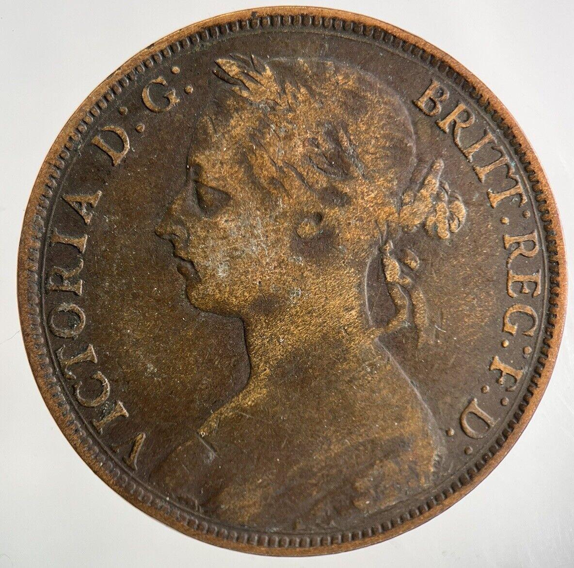 1889 Victoria One Penny Coin | Fine Collectable Grade