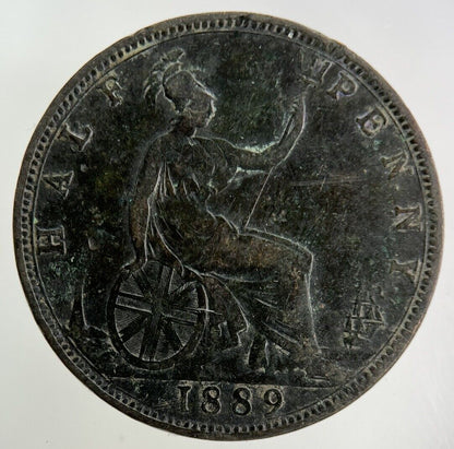 1889 Victoria Half-Penny Coin | Fine Collectable Grade