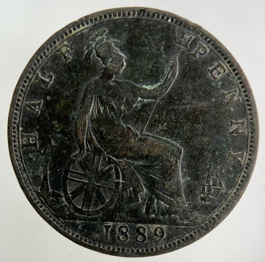 1889 Victoria Half-Penny Coin | Fine Collectable Grade