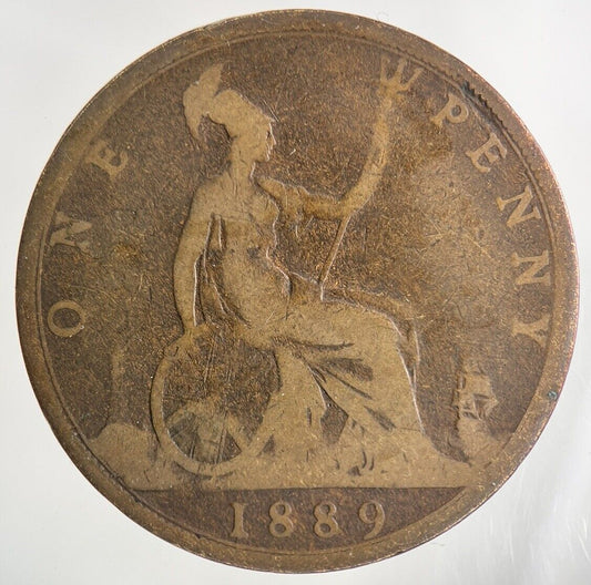 1889 Victoria One Penny Coin | Collectable Grade