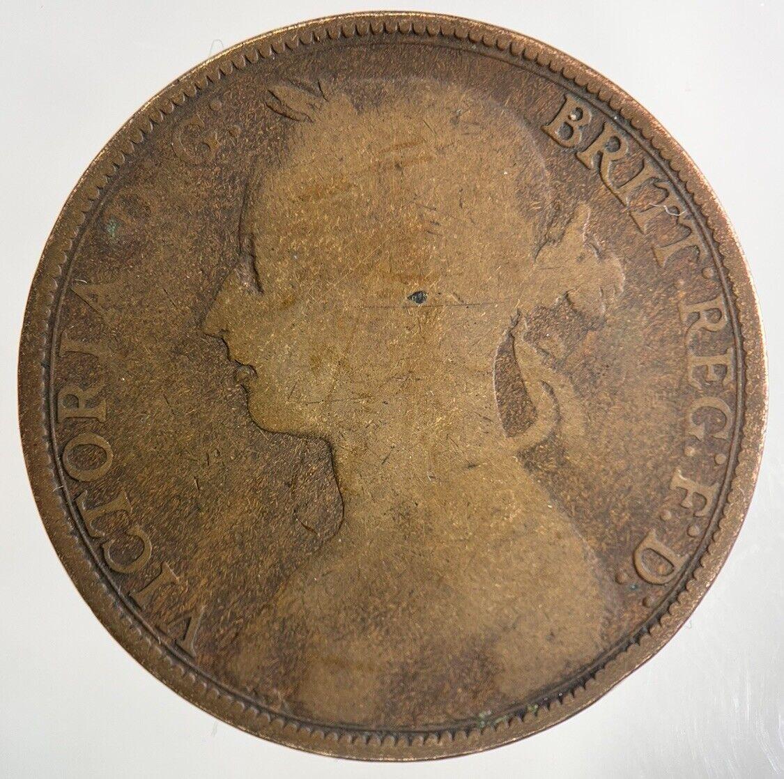 1889 Victoria One Penny Coin | Collectable Grade